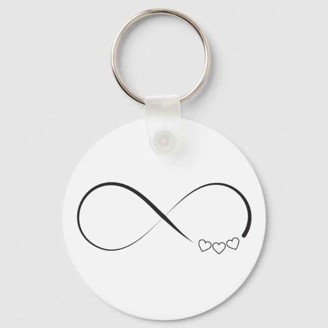 Infinity hearts symbol key ring (Front)