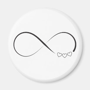 Infinity hearts symbol magnet