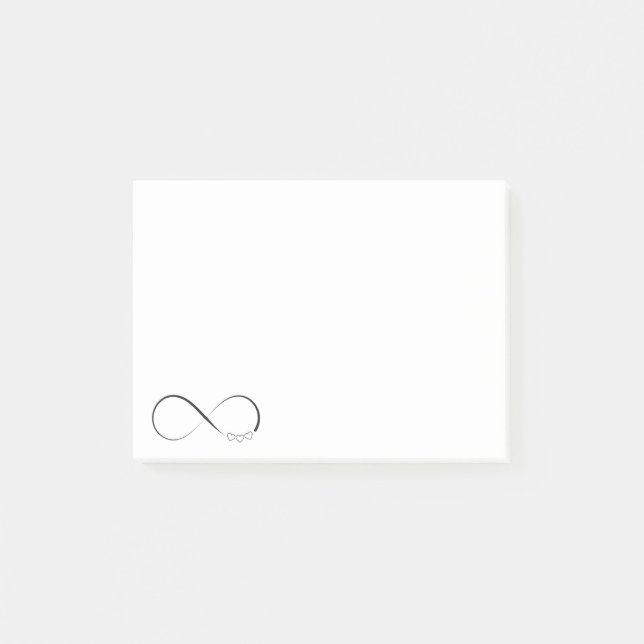 Infinity hearts symbol post-it notes (Front)