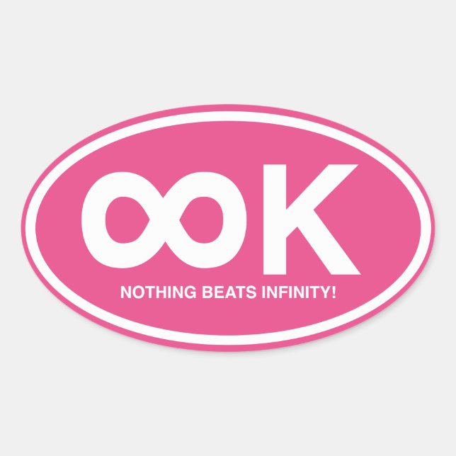 Infinity K Oval Sticker (Front)