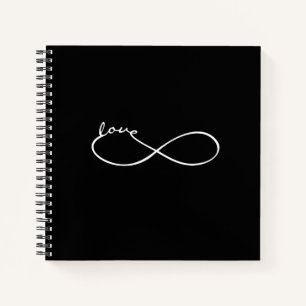 Infinity - Lemniscate LOVE - white Notebook