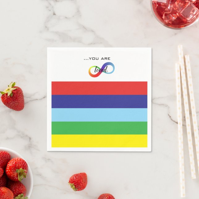 Infinity LGBTQ+ Pride Tote Napkin (Insitu)