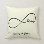 Infinity Love Cushion<br><div class="desc">Personalised Beige and BLack Infinity Love throw pillows.
Custom colour request accepted. Click the contact link above to send me a message.</div>
