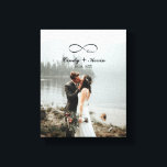 Infinity Love Custom Family Name Wedding Canvas Print<br><div class="desc">This design printed Script Infinity Love Custom Family Name Wedding Bride Groom Canvas Print that can be customised with your text. Please click the "Customise it" button and use our design tool to modify this template. Check out the Graphic Art Design store for other products that match this design!</div>