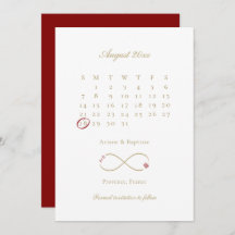 Infinity Love Double Happiness Calendar Wedding