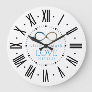 Infinity Love   Forever Gifts Large Clock