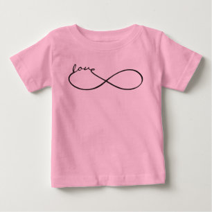 Infinity Love Lemniscate black + your backgr. Baby T-Shirt