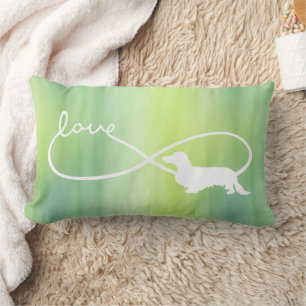 Infinity Love Lemniscate Long-Hair Dachshund 2 Lumbar Cushion