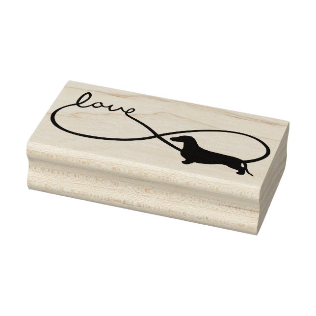 Infinity Love Lemniscate Short-Hair Dachshund 1 Rubber Stamp (Stamp)
