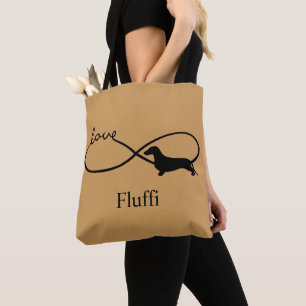 Infinity Love Lemniscate Short-Hair Dachshund 1 Tote Bag