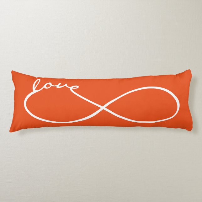 Infinity Love Lemniscate white + your backgr. Body Cushion (Front)