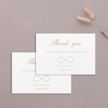 Infinity Love Monogram Elegant Gold White Wedding