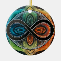 Infinity Mandala  African Tribal Mask  Abstract 