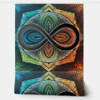 Infinity Mandala  African Tribal Mask  Abstract 