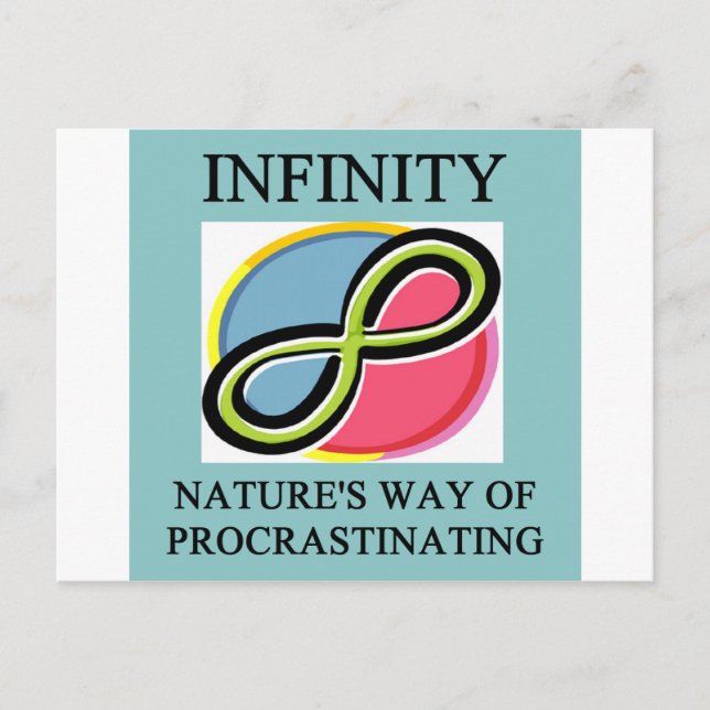 INFINITY math joke Postcard (Front)