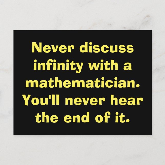Infinity Math Postcards (Front)