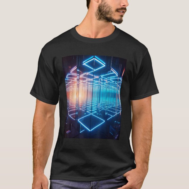 Infinity Mirrors Mesmerising Art Depth Mirror T-Shirt (Front)