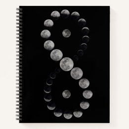 Infinity moon black notebook