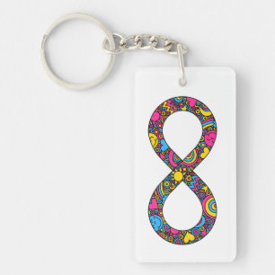 Infinity Neurodiverse Pansexual Pride Limitless Key Ring