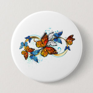 Infinity of Monarch Butterflies 7.5 Cm Round Badge