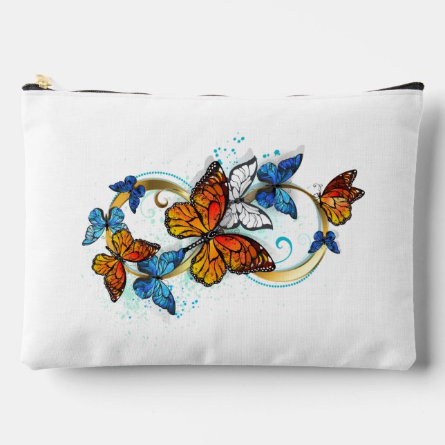 Infinity of Monarch Butterflies Accessory Pouch (Front)
