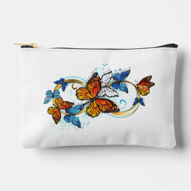 Infinity of Monarch Butterflies Accessory Pouch (Front)