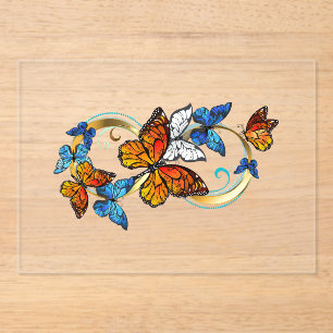 Infinity of Monarch Butterflies Acrylic Invitations