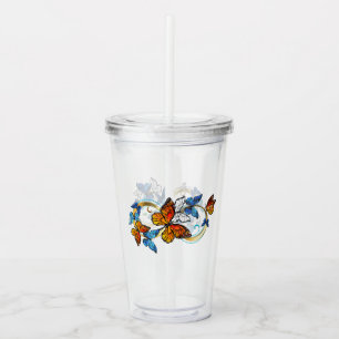 Infinity of Monarch Butterflies Acrylic Tumbler