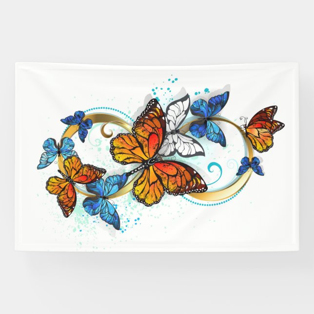 Infinity of Monarch Butterflies Banner (Horizontal)