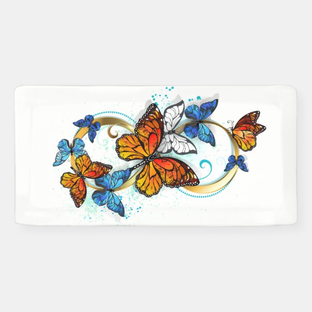 Infinity of Monarch Butterflies Banner (Horizontal)
