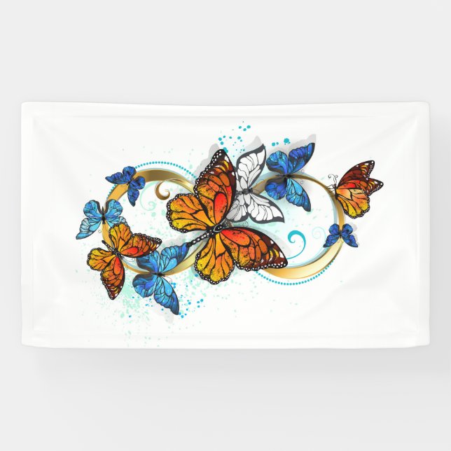 Infinity of Monarch Butterflies Banner (Horizontal)