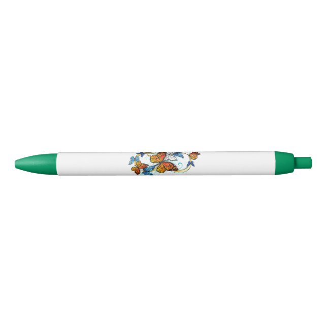 Infinity of Monarch Butterflies Black Ink Pen (Front)