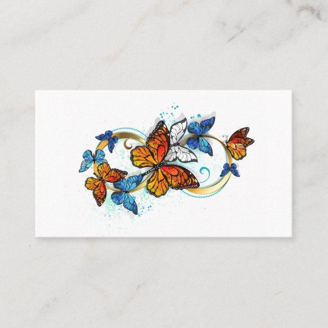Infinity of Monarch Butterflies Calling Card (Front)