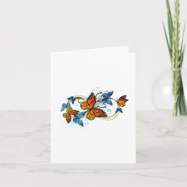 Infinity of Monarch Butterflies Card (Front)