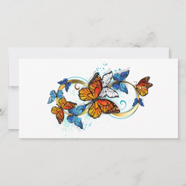 Infinity of Monarch Butterflies Card (Front)