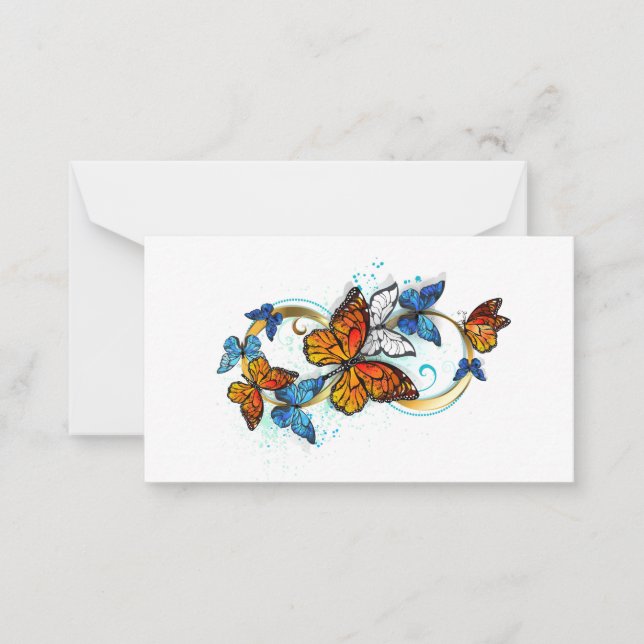 Infinity of Monarch Butterflies Card (Front)
