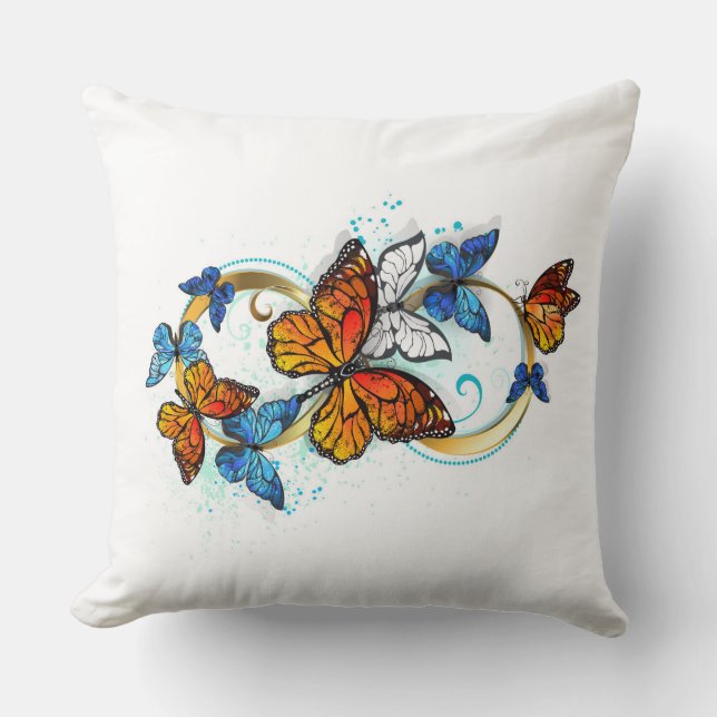 Infinity of Monarch Butterflies Cushion (Front)
