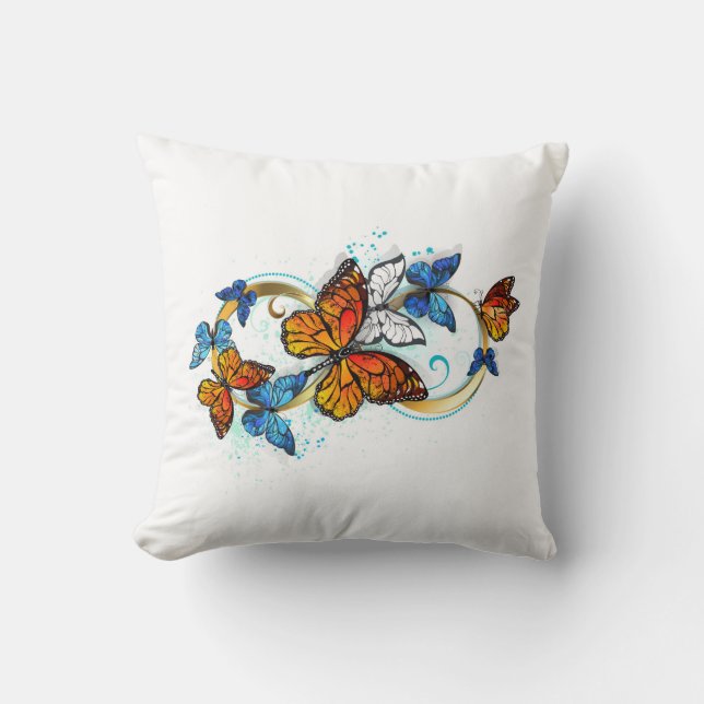 Infinity of Monarch Butterflies Cushion (Front)