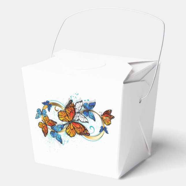 Infinity of Monarch Butterflies Favour Box (Front)