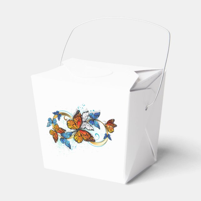 Infinity of Monarch Butterflies Favour Box (Front Side)