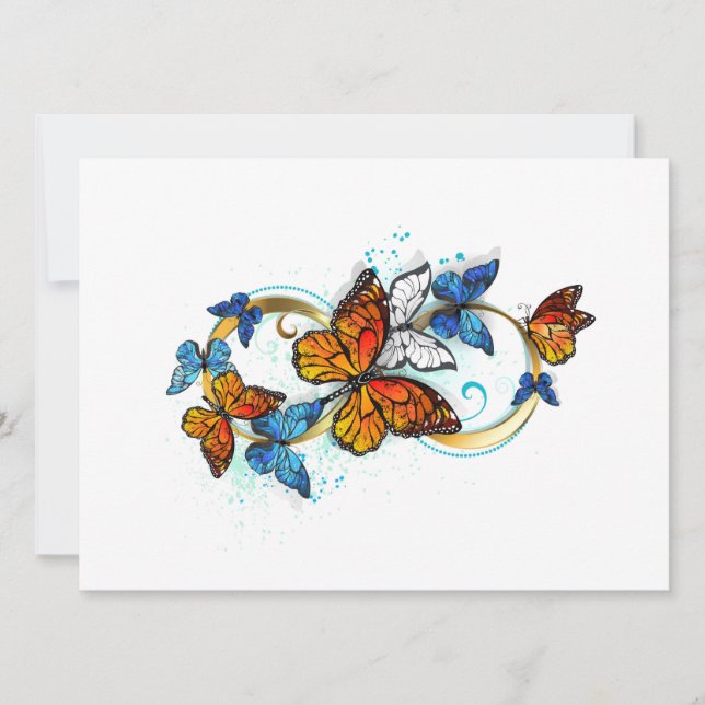 Infinity of Monarch Butterflies Holiday Card (Front)
