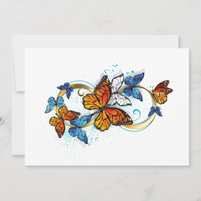 Infinity of Monarch Butterflies Holiday Card (Front)