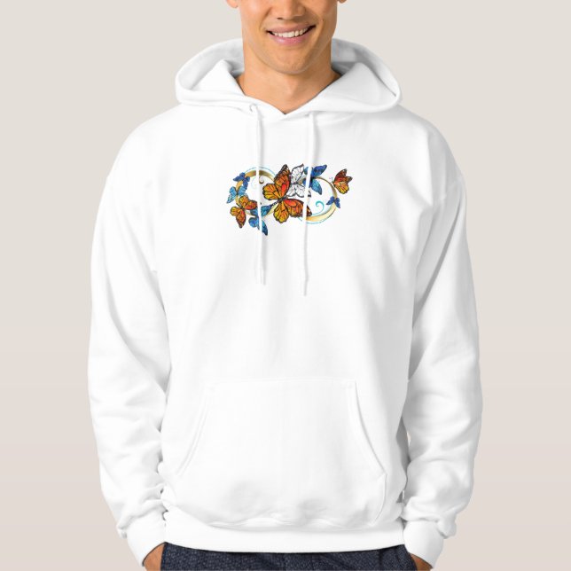 Infinity of Monarch Butterflies Hoodie (Front)