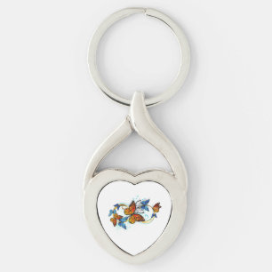 Infinity of Monarch Butterflies Key Ring