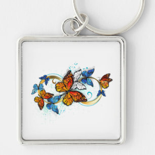 Infinity of Monarch Butterflies Key Ring