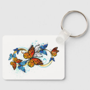 Infinity of Monarch Butterflies Key Ring