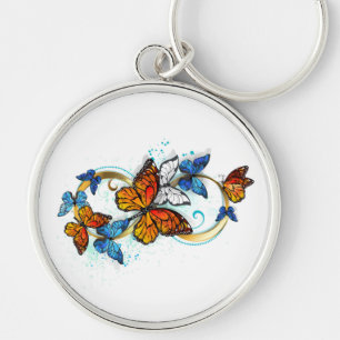 Infinity of Monarch Butterflies Key Ring