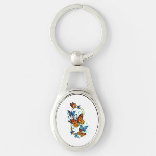 Infinity of Monarch Butterflies Key Ring