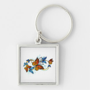 Infinity of Monarch Butterflies Key Ring
