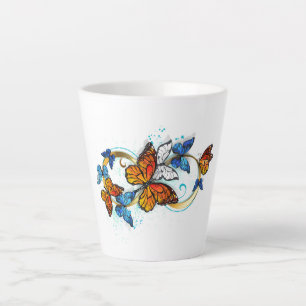 Infinity of Monarch Butterflies Latte Mug